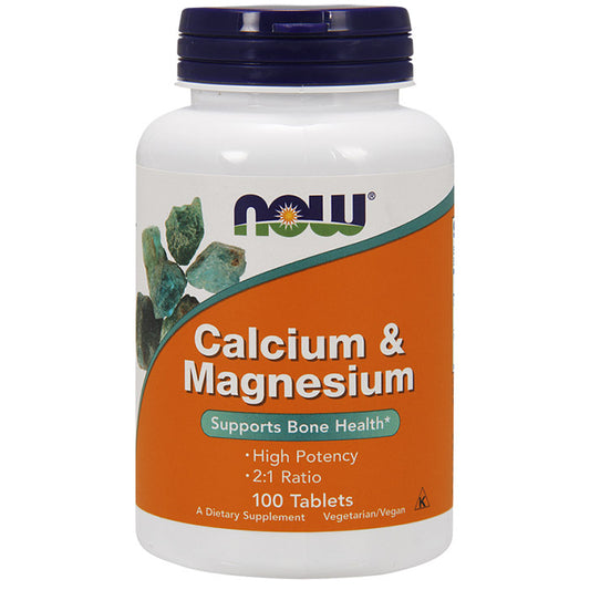 Calcium-Magnesium 500/250 mg, 100 Tablets, NOW Foods