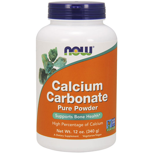 Calcium Carbonate Powder 12 oz, NOW Foods