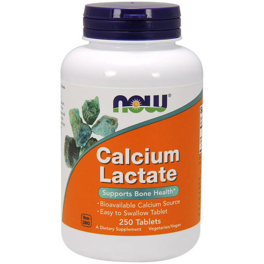 Calcium Lactate 250 Tabs, NOW Foods