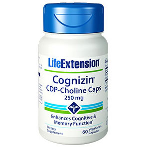 Cognizin CDP-Choline Caps, 250 mg, 60 Vegetarian Capsules, Life Extension