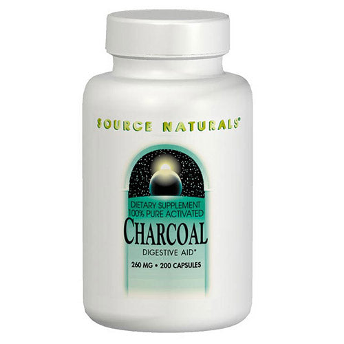 Charcoal (Activated Charcoal) 260mg 200 caps from Source Naturals