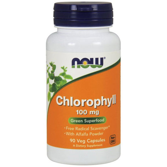Chlorophyll 100 mg, 90 Capsules, NOW Foods