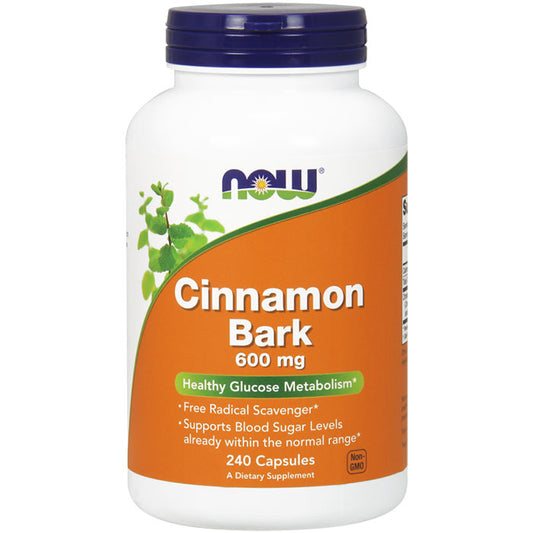 Cinnamon Bark 600 mg, Value Size, 240 Capsules, NOW Foods