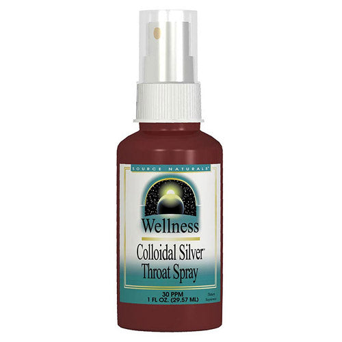 Wellness Colloidal Silver Throat Spray 30 ppm 2 fl oz from Source Naturals