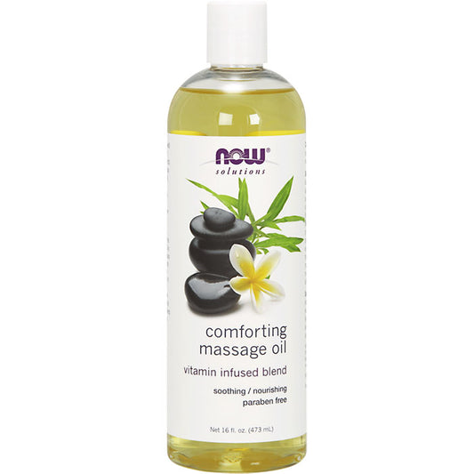 Comforting Massage Oil, Vitamin Infused Blend, 16 oz, NOW Foods