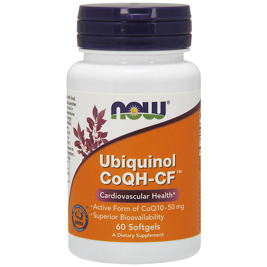 Ubiquinol CoQH-CF 50 mg, 60 Softgels, NOW Foods