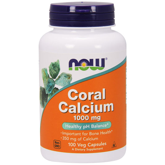 Coral Calcium 1000mg 100 Vcaps, NOW Foods