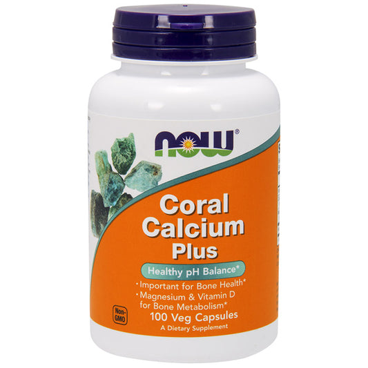 Coral Calcium Plus, With Magnesium, 100 Vcaps, NOW Foods