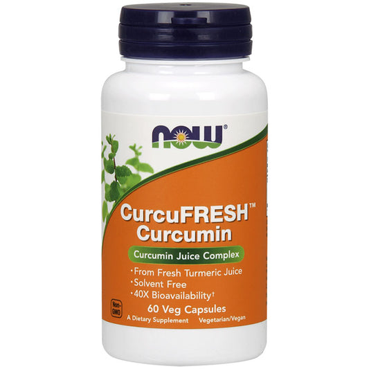 CurcuFRESH Curcumin, From Fresh Turmeric Juice, 60 Veg Capsules, NOW Foods