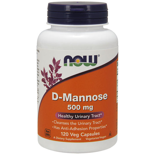 D-Mannose 500 mg, 120 Capsules, NOW Foods