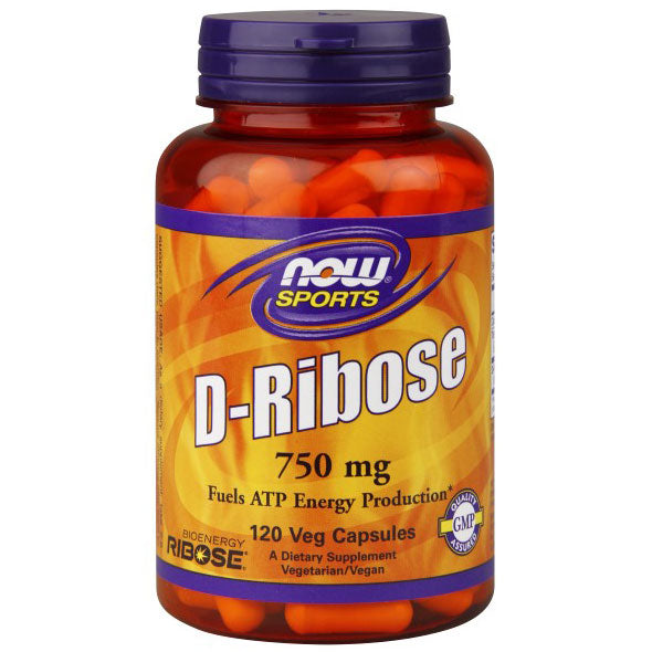 Bioenergy Ribose D-Ribose 750 mg, 120 Capsules, NOW Foods