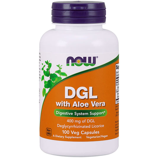 DGL with Aloe Vera, 100 Veg Capsules, NOW Foods