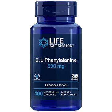 D, L-Phenylalanine 500 mg, 100 Vegetarian Capsules, Life Extension