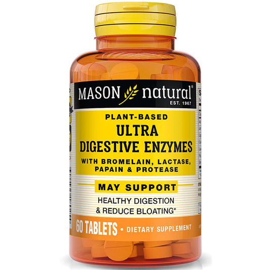 Ultra Digestive Enzymes, Plant Based, 60 Tablets, Mason Natural