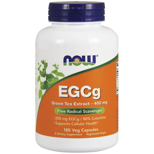 EGCg Green Tea Extract 400 mg, Value Size, 180 Vegetarian Capsules, NOW Foods