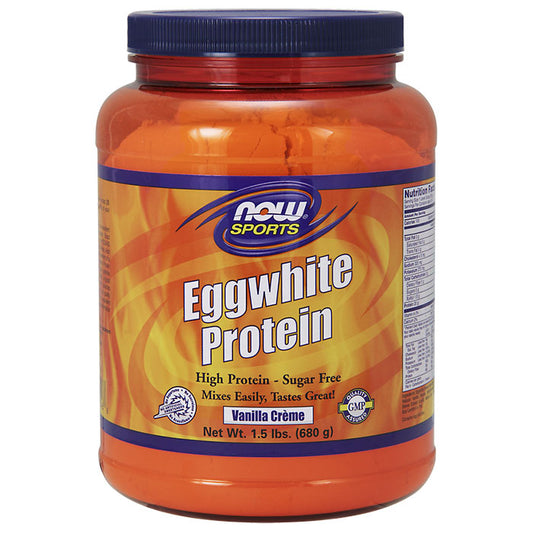 Eggwhite Protein, Vanilla Creme, 1.5 lb, NOW Foods