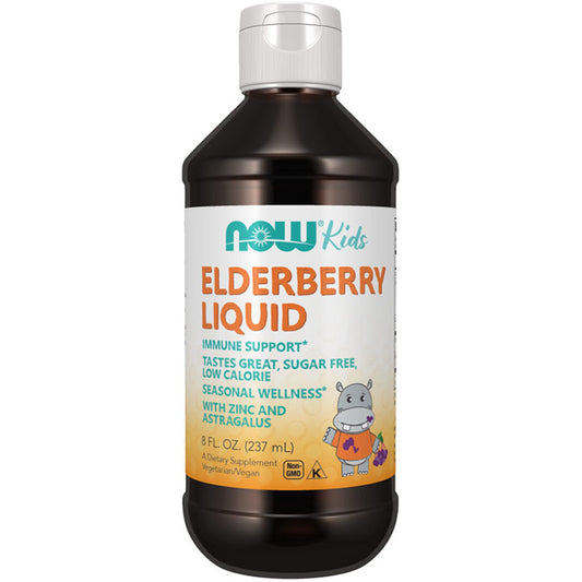 Elderberry Liquid for Kids, 8 oz, NOW Foods