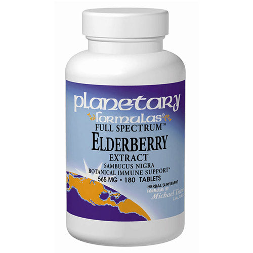 Elderberry Extract 565mg Full Spectrum 180 tabs, Planetary Herbals