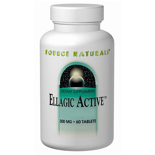 Ellagic Active, Raspberry Extract 300mg 40% Ellagitannins 60 tabs from Source Naturals