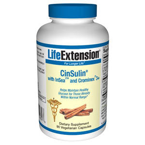 CinSulin with InSea2 and Crominex 3+, 90 Vegetarian Capsules, Life Extension