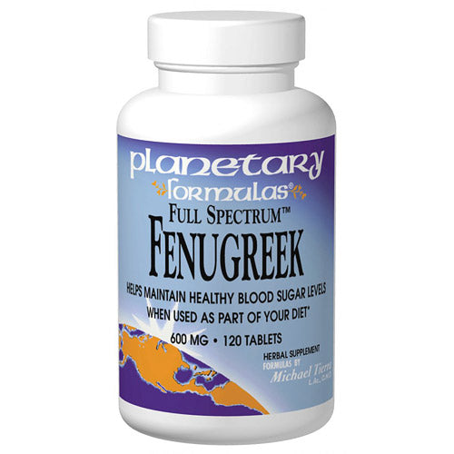 Fenugreek (Fenugreek Seed) 600mg Full Spectrum 60 tabs, Planetary Herbals