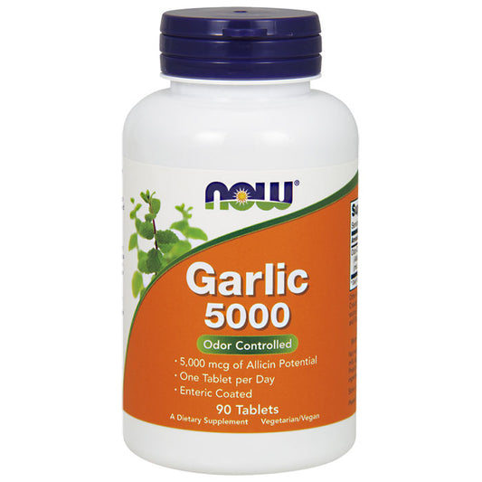 Garlic 5000, Odor Controlled, 90 Tablets, NOW Foods