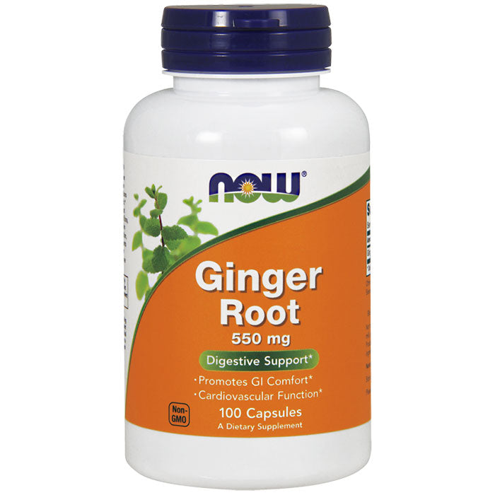 Ginger Caps Ginger Root 550 mg, 100 Capsules, NOW Foods | vitaspringsunday.com ...