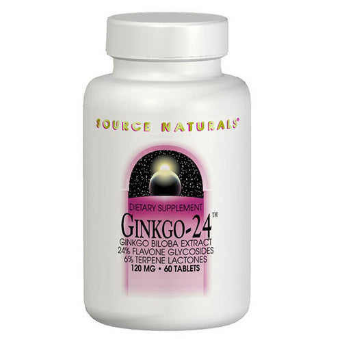 Ginkgo-24 Ginkgo Biloba Extract 40mg 120 tabs from Source Naturals