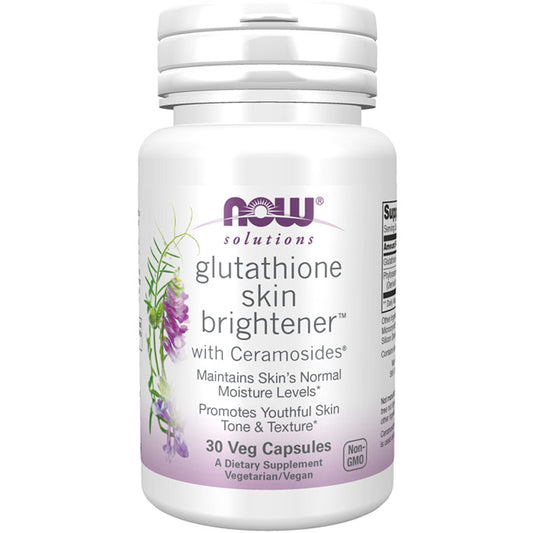 Glutathione Skin Brightener with Ceramosides, 30 Veg Capsules, NOW Foods