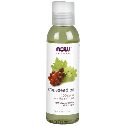 Grapeseed Oil, 100% Pure, 4 oz, NOW Foods