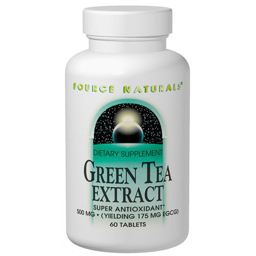 Green Tea Extract 500 mg, 60 Tablets, Source Naturals