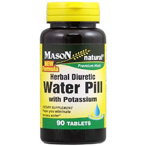 Water Pill with Potassium, Promotes Fluid Balance, 90 Tablets, Mason Natural