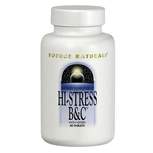 Hi Stress B & C Vitamins with Herbs 60 tabs from Source Naturals