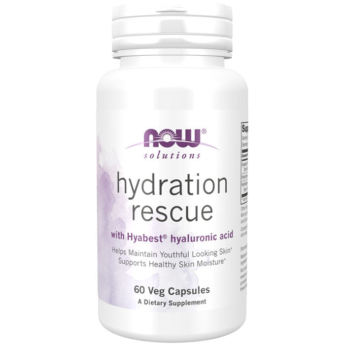 Hydration Rescue with Hyabest Hyaluronic Acid, 60 Veg Capsules, NOW Foods