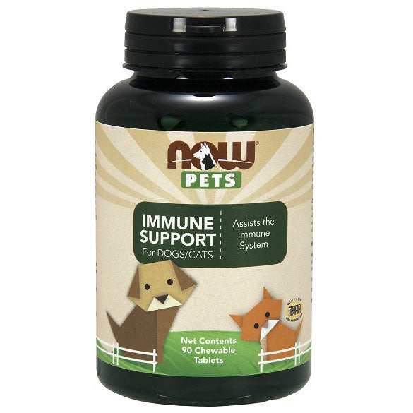 Immune Support, For Cats & Dogs, 90 Chewable Tablets, NOW Foods