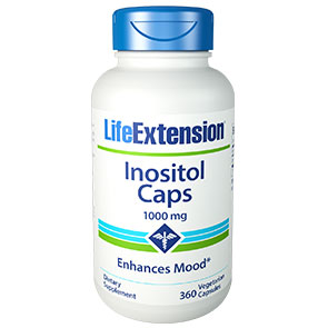 Inositol Caps 1000 mg, 360 Vegetarian Capsules, Life Extension