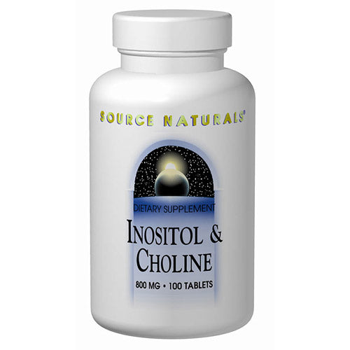 Inositol/Choline 400mg/400mg 100 tabs from Source Naturals ...