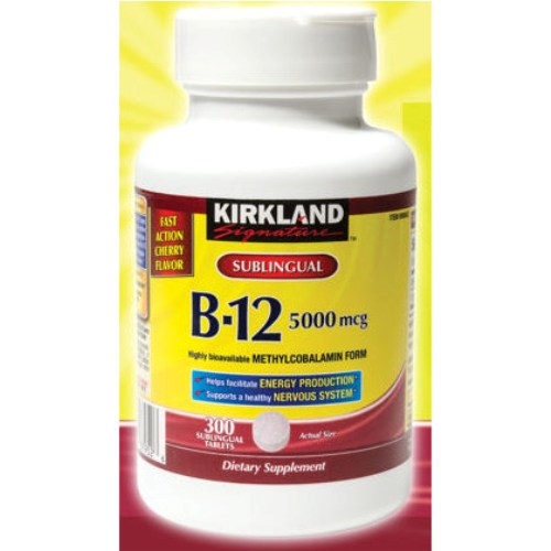 Kirkland Signature Sublingual Vitamin B-12 5000 mcg, 300 Tablets