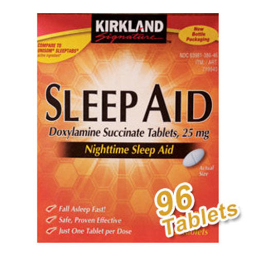 Kirkland Signature Sleep Aid, Doxylamine Succinate Tabs 25 mg, 96 Tablets/Bottle