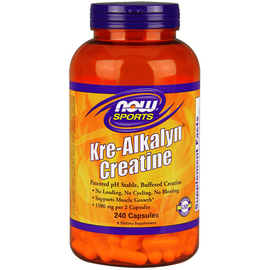 Kre-Alkalyn Creatine 750 mg, 240 Capsules, NOW Foods
