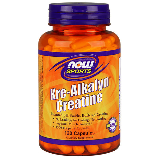 Kre-Alkalyn Creatine 750 mg, 120 Capsules, NOW Foods