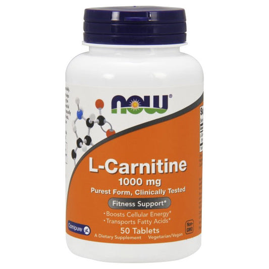 L-Carnitine 1000 mg 50 Tabs, NOW Foods