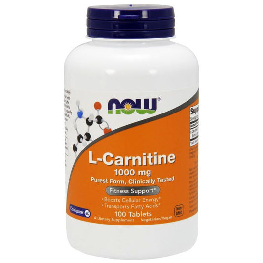 L-Carnitine 1000mg 100 Tabs, NOW Foods