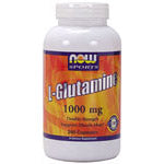 L-Glutamine 1000 mg 240 Caps, NOW Foods
