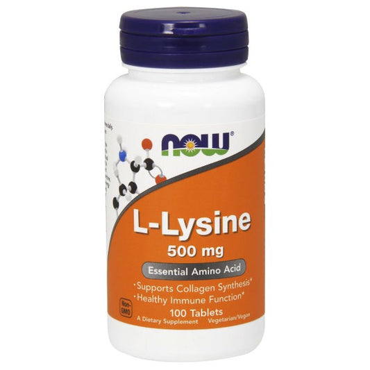 L-Lysine 500 mg Vegetarian - 100 Tabs, NOW Foods