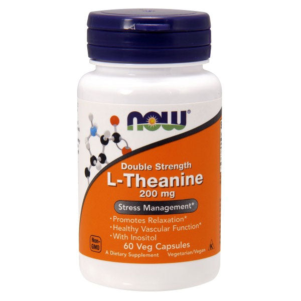 L-Theanine 200 mg Suntheanine, 60 Vcaps, NOW Foods