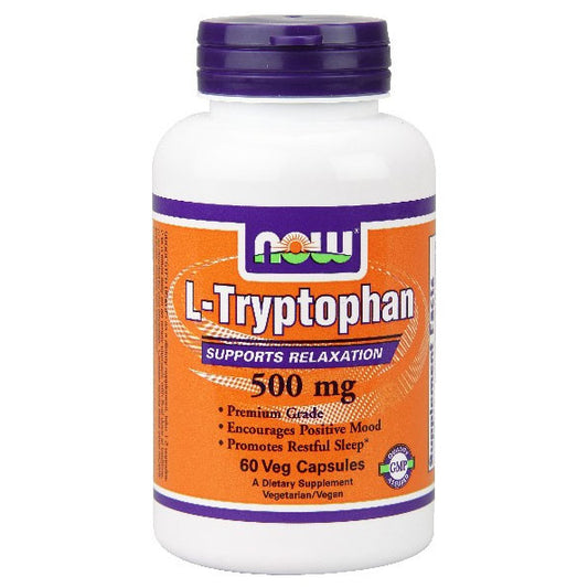 L-Tryptophan 500 mg, 60 Vcaps, NOW Foods