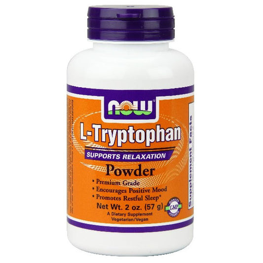 L-Tryptophan Powder, 2 oz, NOW Foods