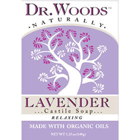 Lavender Castile Soap Bar, 5.25 oz, Dr. Woods
