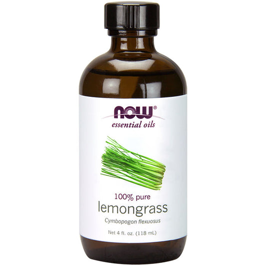 Lemongrass Oil, Natural Essential Oil, 4 oz, NOW Foods